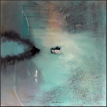 Hladina z letadla -olej,komb.tech. - 100 x 100 cm - 2025 - 69000,-Kč